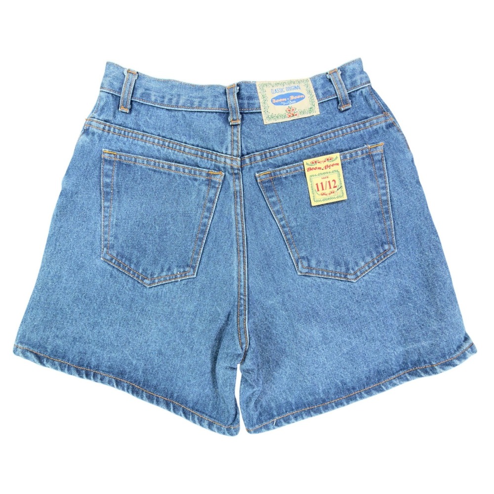 Boom Boom Vintage 90s Denim Shorts Womens 11/12 Blue Cotton NWT Made in USA